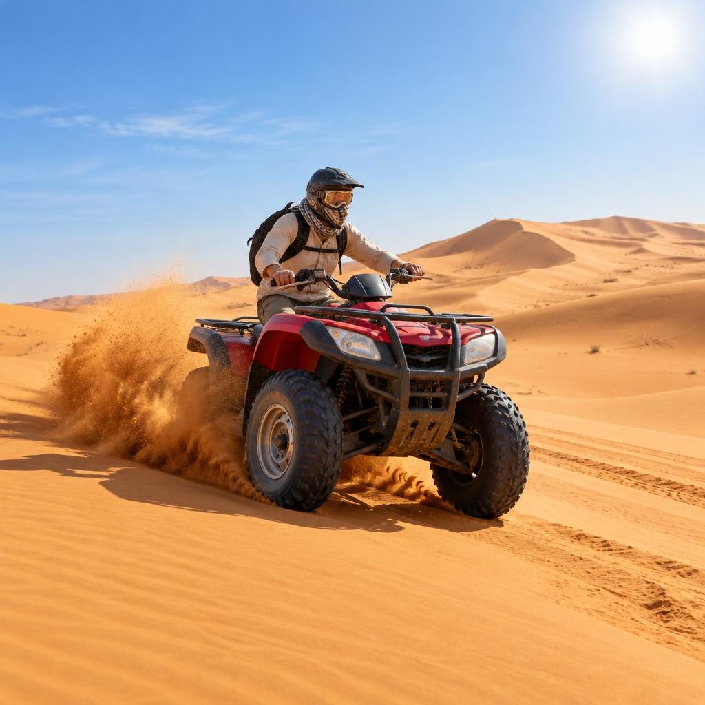 ATV off-roading in the Sahara